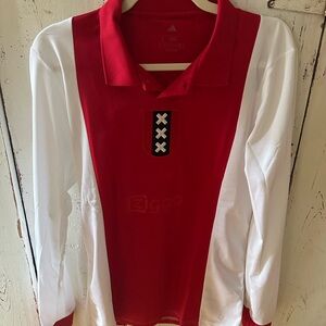 Adidas Originals Ajax Amsterdam 125th Anniversary Long Sleeve Soccer Jersey.